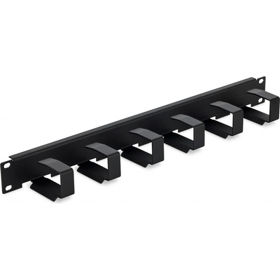 Vyvazovací panel Triton RAB-VP-X23-A1 Vyvazovací panel, 19", 1U, 6x vyvazovací háček 70x27mm, černý RAB-VP-X23-A1