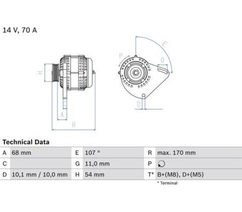0986080560 BOSCH generátor