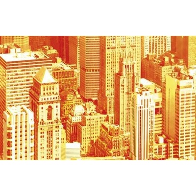 GEKKOFIX 12866 Samolepiace tapety Urban Sky oranžový, rozmer 45 cm x 15 m