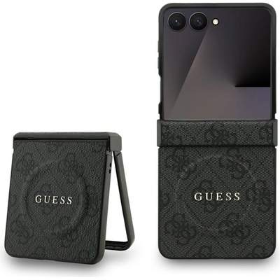 CG Mobile Samsung Z Flip7 GUESS 4G RING CLASSIC LOGO силиконов протектор за телефон, удароустойчив, MagSafe, BLACK GUHMZF7P4MSEGCK (GUHMZF7P4MSEGCK)