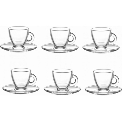 LAV Sada sklenených šálok na espresso Roma ROMAS1 6 x 95 ml