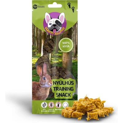 HAPPY BULLDOG 100% Prírodné králičie mäso tréningový snack 60 g
