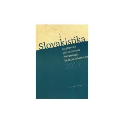 Slovakistika 2013 Imrich Sedlák