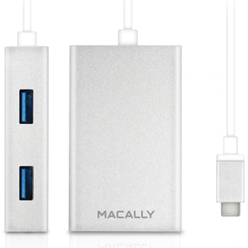 Macally USB-Ц хъб с 4 USB-А порта за устройства с USB-C порт - Macally 3.1 USB-C to USB A Hub (бял) (UC3HUB)
