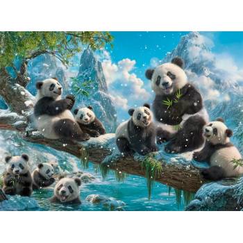 Castorland - Puzzle Pandas' Winter Fun - 2 000 piese