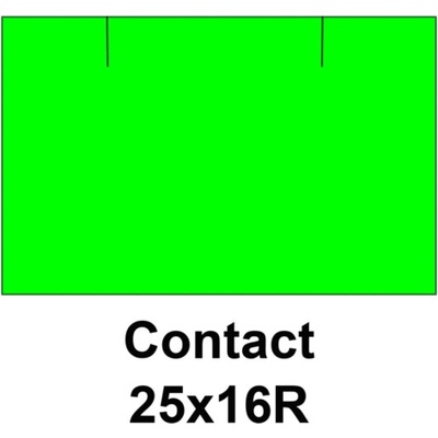 Cenovkové etikety CONTACT 25x16R zelené