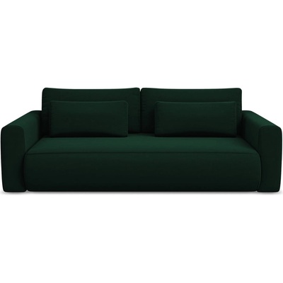 makamii Зелен кадифен разтегателен диван с място за съхранение 238 cm Kapua - Makamii (KAPUA_3SF_3_P1_C24)