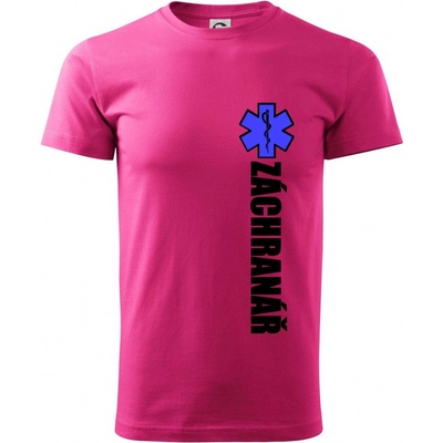 Záchranář hvězda klasické pánské triko purpurová