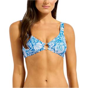 Seafolly Дамско бикини горнище Seafolly Women's C Shells Ring Front Tank Bikini top - Sapphire - размер 42 (EU) (150-5773-0216)