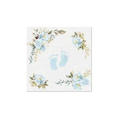 PAW AIRLAID Obrúsky Baby Feet light blue 50 ks 40x40cm