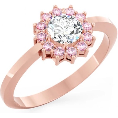 Couple prsten Dion růžové zlato s růžovými zirkony 6660263 4 58