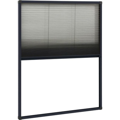 vidaXL sieťka proti hmyzu plisovaná na okná hliníková antracitová 60x80cm