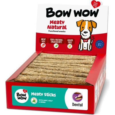 Bow wow Natural snack Masové tyčinky Hovězí a kolagen dog 1500 g