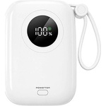 Powerton ENERGY WHITE EDITION Външна батерия 10000mAh, 2x USB-C, 22.5W, вградени кабели, бяла (WPAN31-1)