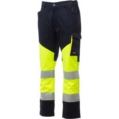 Payper WORKING reflexné nohavice žltá fluo / tmavomodrá