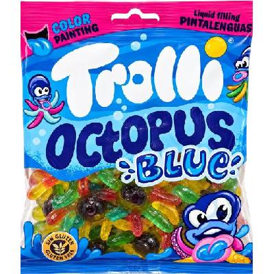 Trolli gumový cukrík Octopus blue, bezlepkové 100 g
