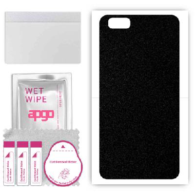 apgo Protective Skin Sticker for the back compatible with Asus Zenfone 4 Max ZC520KL, Wrap Film, Foil, Vinyl - Pattern Matte Black