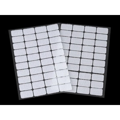 Suchý zip samolepicí obdélníčky 15 x 25 mm - bílý