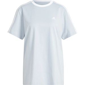adidas Дамска тениска Adidas Essentials 3 Stripe T-Shirt Womens - Wonder Blue