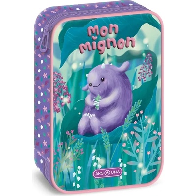 Ars Una Ученически несесер с един цип на две нива Ars Una Mon Mignon (5447)