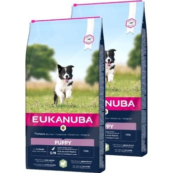 Eukanuba Puppy & Junior Small/Medium Lamb & Rice 2 x 12 kg