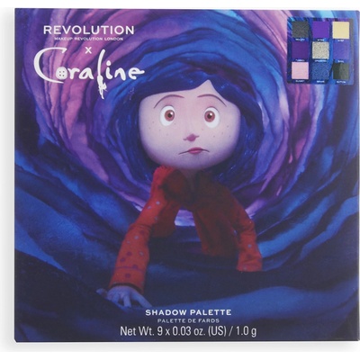 Revolution Paletka očních stínů X Coraline The Secret Door Palette 9 g