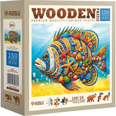 WOODEN CITY Dřevěné Módní ryba 150 dílků