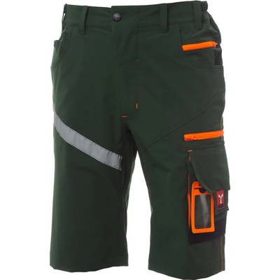 Payper pracovné bermudy NEXT 4W SHORTS Zelená/ čierna