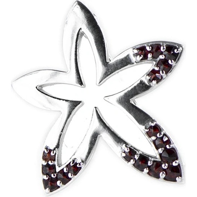 Český granát brož stříbrná 150737