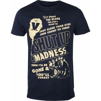 Image 1 of ROCK OFF мъжка тениска Madness - Shut Up ТЪМНОСИН - ROCK OFF - MDNTS08MN