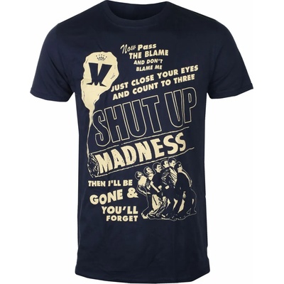 ROCK OFF мъжка тениска Madness - Shut Up ТЪМНОСИН - ROCK OFF - MDNTS08MN