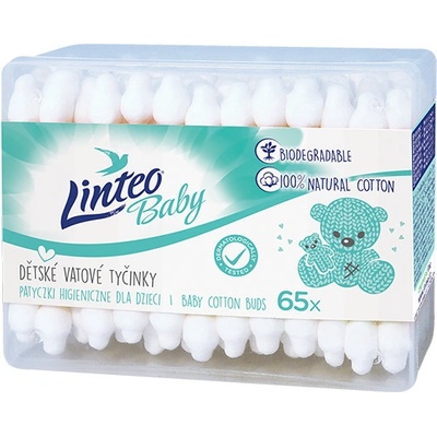 Linteo Vatové tyčinky detské 65ks