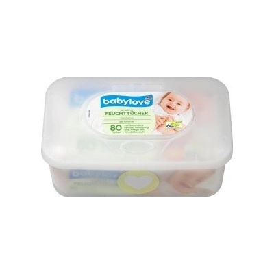 Babylove Sensitive vlhčené ubrousky + Box 80 ks