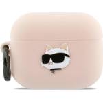 Karl Lagerfeld Силиконов калъф за Apple AirPods Pro 3 - Karl Lagerfeld Silicone Chaupette Head 3D - Розов