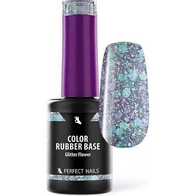 Perfect Nail Rubber Base kaučuková báze Glitter Flower 8ml