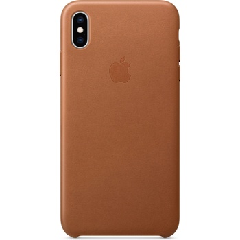 Apple Оригинален гръб Apple Leather Cover за iPhone XS Max - Кафяв, MRWV2ZM/A