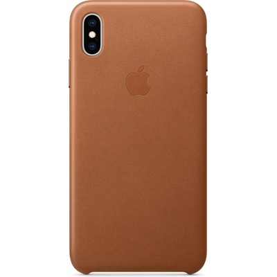 Apple Оригинален гръб Apple Leather Cover за iPhone XS Max - Кафяв, MRWV2ZM/A