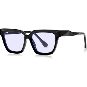Techsuit Очила за компютър Techsuit Anti-Blue Light Glasses Reflex PC (LS083) - дамски, големи квадратни - Черни