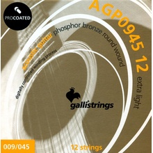 Galli AGP0945-12 PRO coated Phosphor Bronze 12 String Extra Light