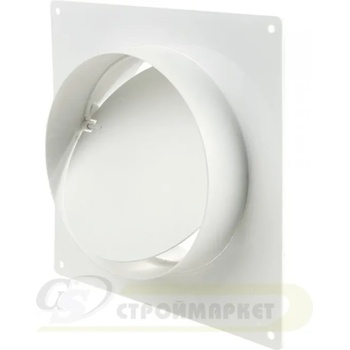 Image 1 of VENTS КОНЕКТОР ЗА СТЕНА С КЛАПА 2521 ф125 170х15 ПВЦ (63150,2521)