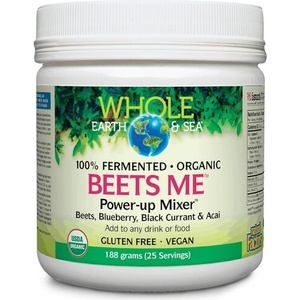 Natural Factors Beets Me Power-up Mixer Whole Earth & Sea®/ Формула от червено цвекло, боровинки, касис, акай бери x 188 g / 25 дози Natural Factors (35552 NF)