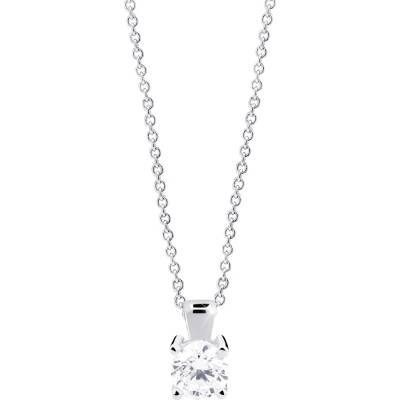 Cutie Jewellery Něžný přívěsek z bílého zlata s čirým zirkonem Z8010 40 10 X 2