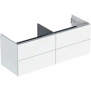 Geberit Стенен шкаф Geberit One, лъскаво бял, 135 см, с 4 чекмеджета (505.266.00.1)