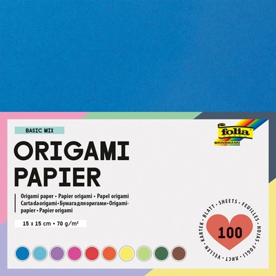Folia Bringmann Origami papír mix 10 barev 100 listů 15x15 cm
