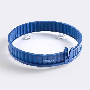 coox 26 см синя силиконова форма за киш със стъклена основа coox