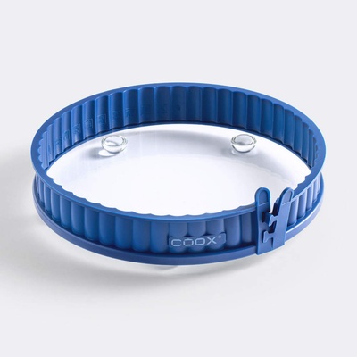 coox 26 см синя силиконова форма за киш със стъклена основа coox