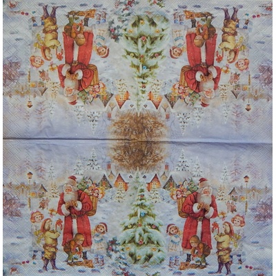 Ambiente obrúsky Santa naděluje 33x33cm