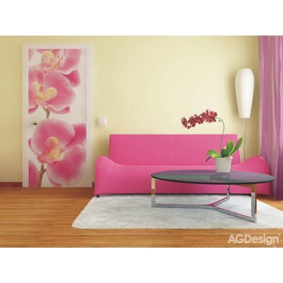 AG Design FTNV-2826 vliesová fototapeta Růžová Orchidej rozměry 90 x 202 cm