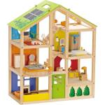 Hape Детска дървена куклена къща HaPe International - С обзавеждане (H3401)