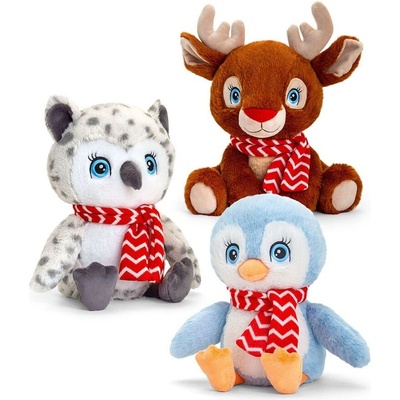 Keel Toys Keeleco, Екологична играчка, Keeleco, Коледни животни със шалче, 25 см, Keel Toys